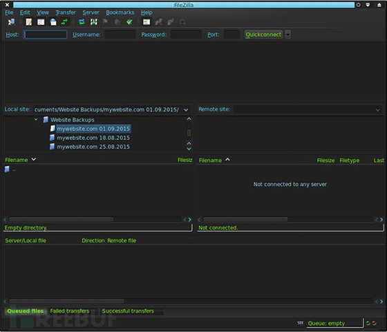 打开Filezilla 打开Filezilla